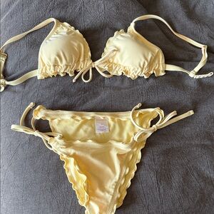 Xhilaration Light Yellow Bikini Set